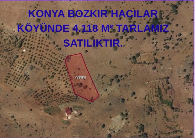 KONYA BOZKIR HACILAR KÖYÜNDE 4.118 M² TARLAMIZ SATILIKTIR. - KONYA BOZKIR fotoğraf 2